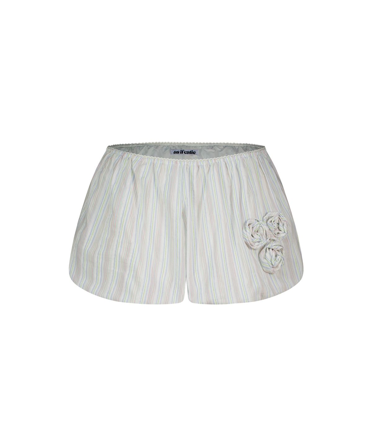 에즈이프 캘리(ASIF CALIE) STRIPE CORSAGE BALLOON SHORTS SKYBLUE