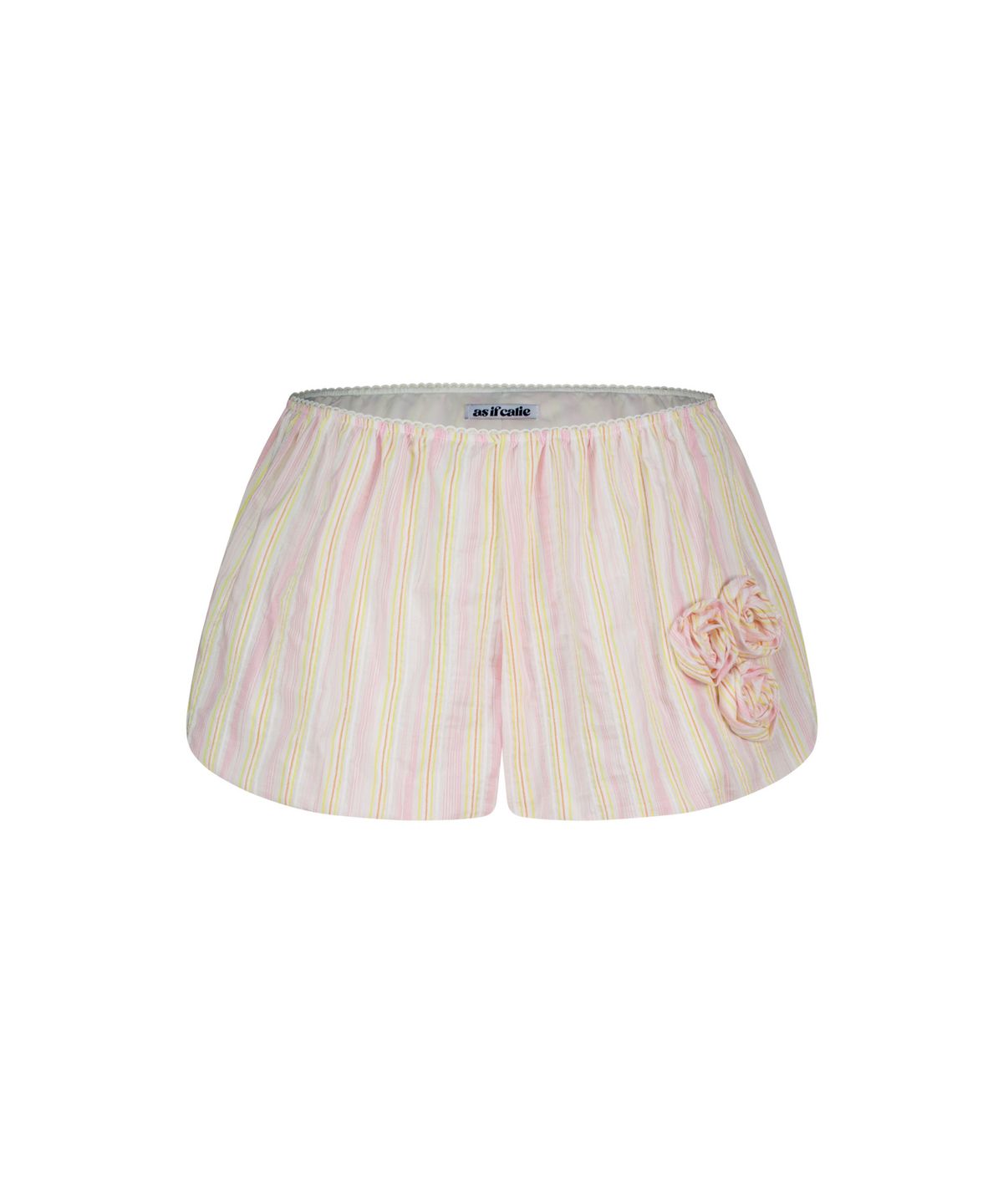 에즈이프 캘리(ASIF CALIE) STRIPE CORSAGE BALLOON SHORTS PINK
