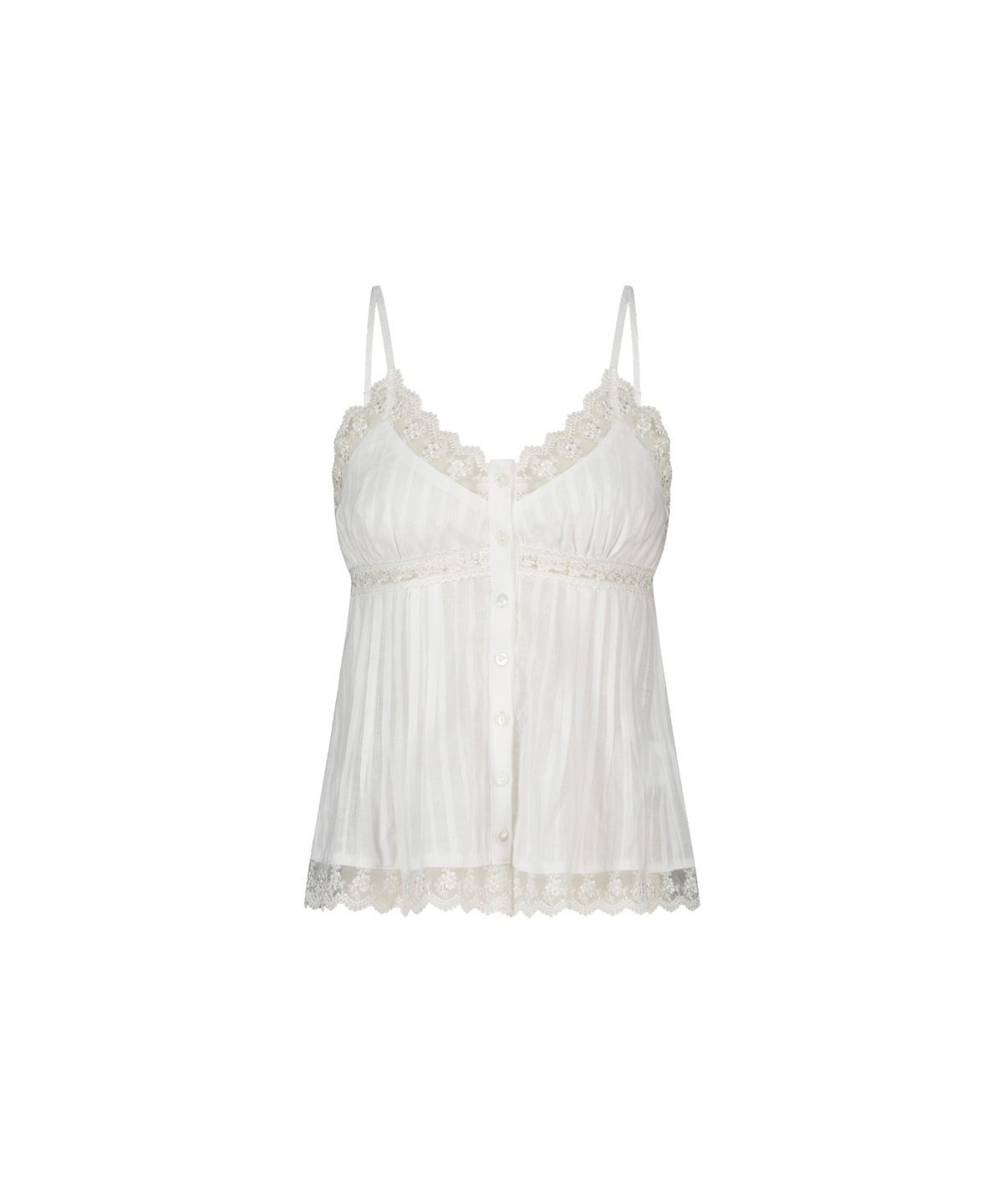 에즈이프 캘리(ASIF CALIE) PIN-TUCK LACE SLEEVELESS IVORY