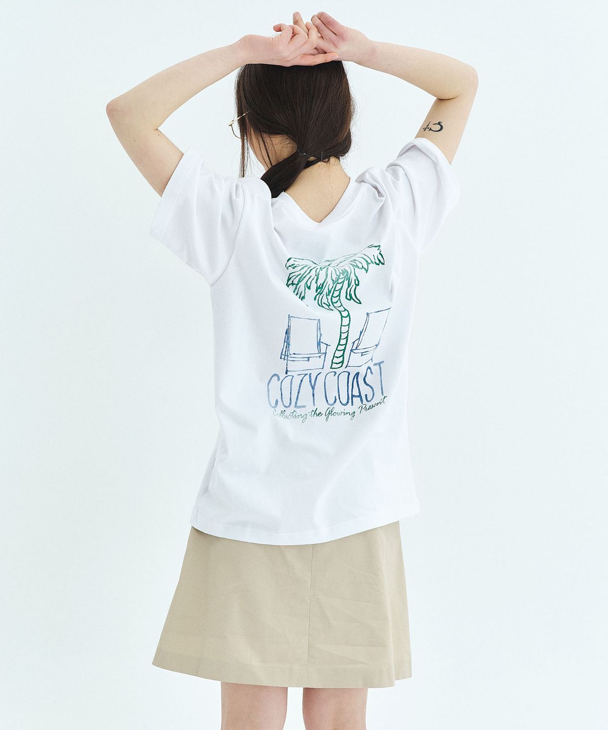 코드그라피(CGP) COZY COAST 반소매 티셔츠-화이트