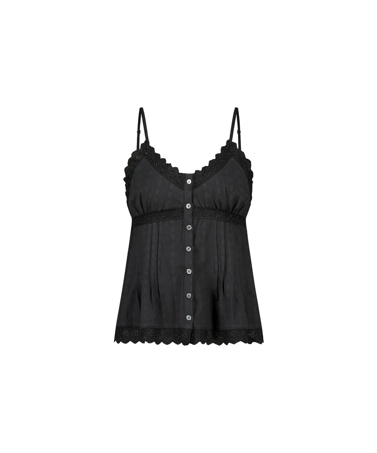 에즈이프 캘리(ASIF CALIE) PIN-TUCK LACE SLEEVELESS BLACK
