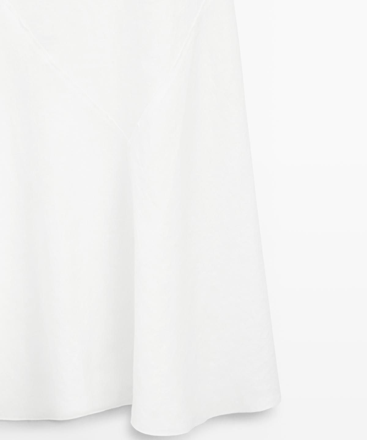 마시모두띠(MASSIMO DUTTI) 100% 린넨 플루이드 미디 원피스