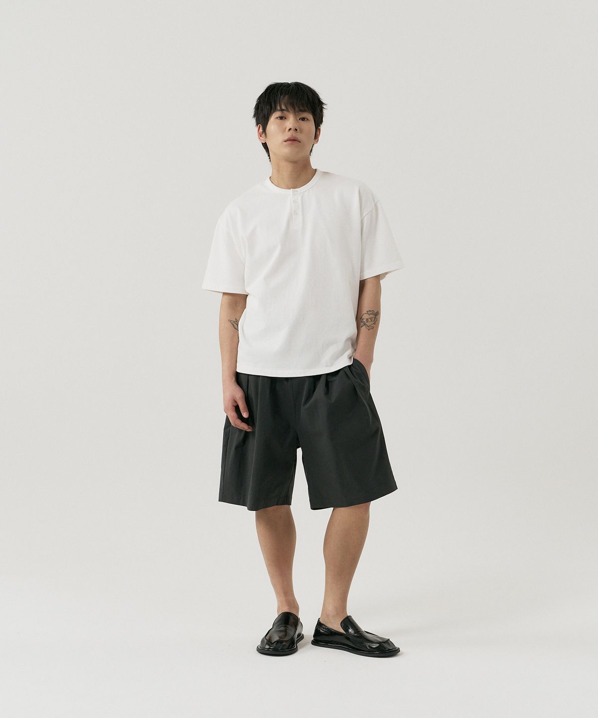 그노크(GNOK) 치노 와이드 반바지[3COLOR]