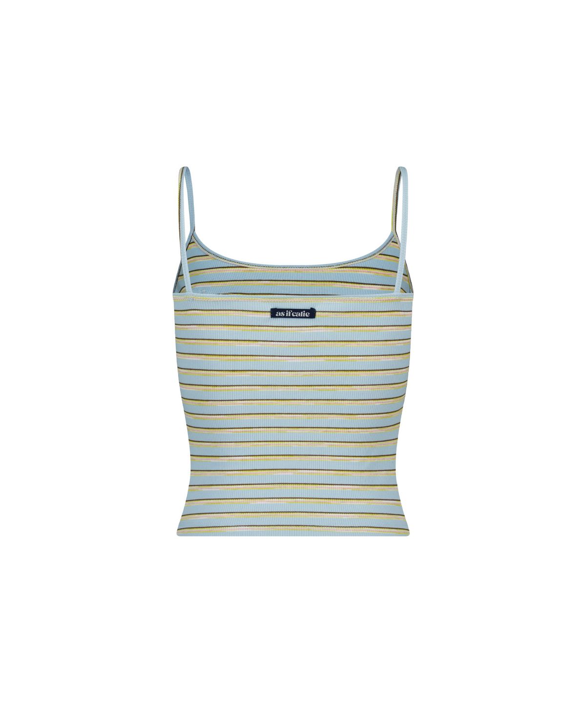에즈이프 캘리(ASIF CALIE) STRIPE ROSE CORSAGE SLEEVELESS SKYBLUE