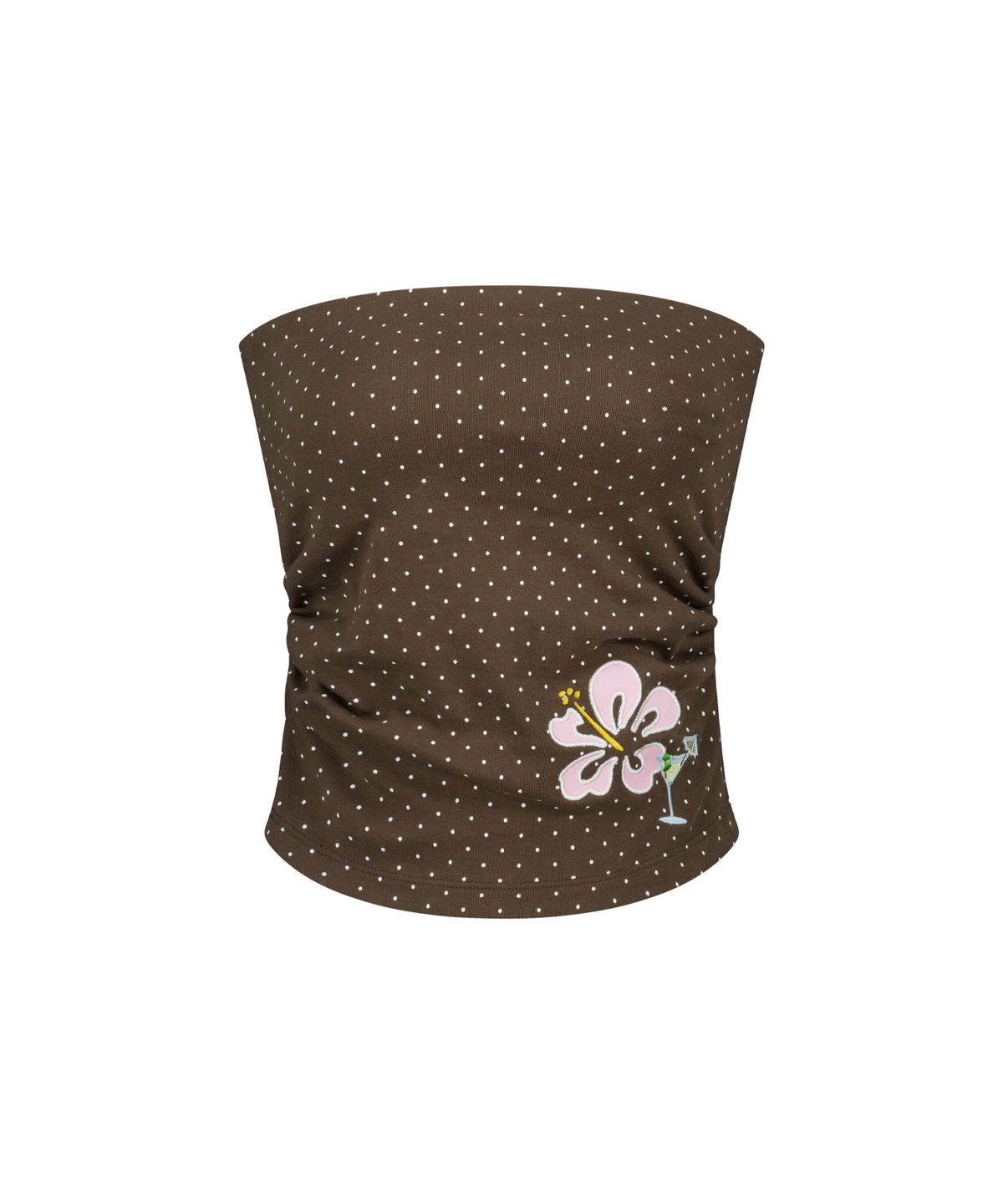 에즈이프 캘리(ASIF CALIE) ALOHA DOT PADDED TUBE TOP BROWN