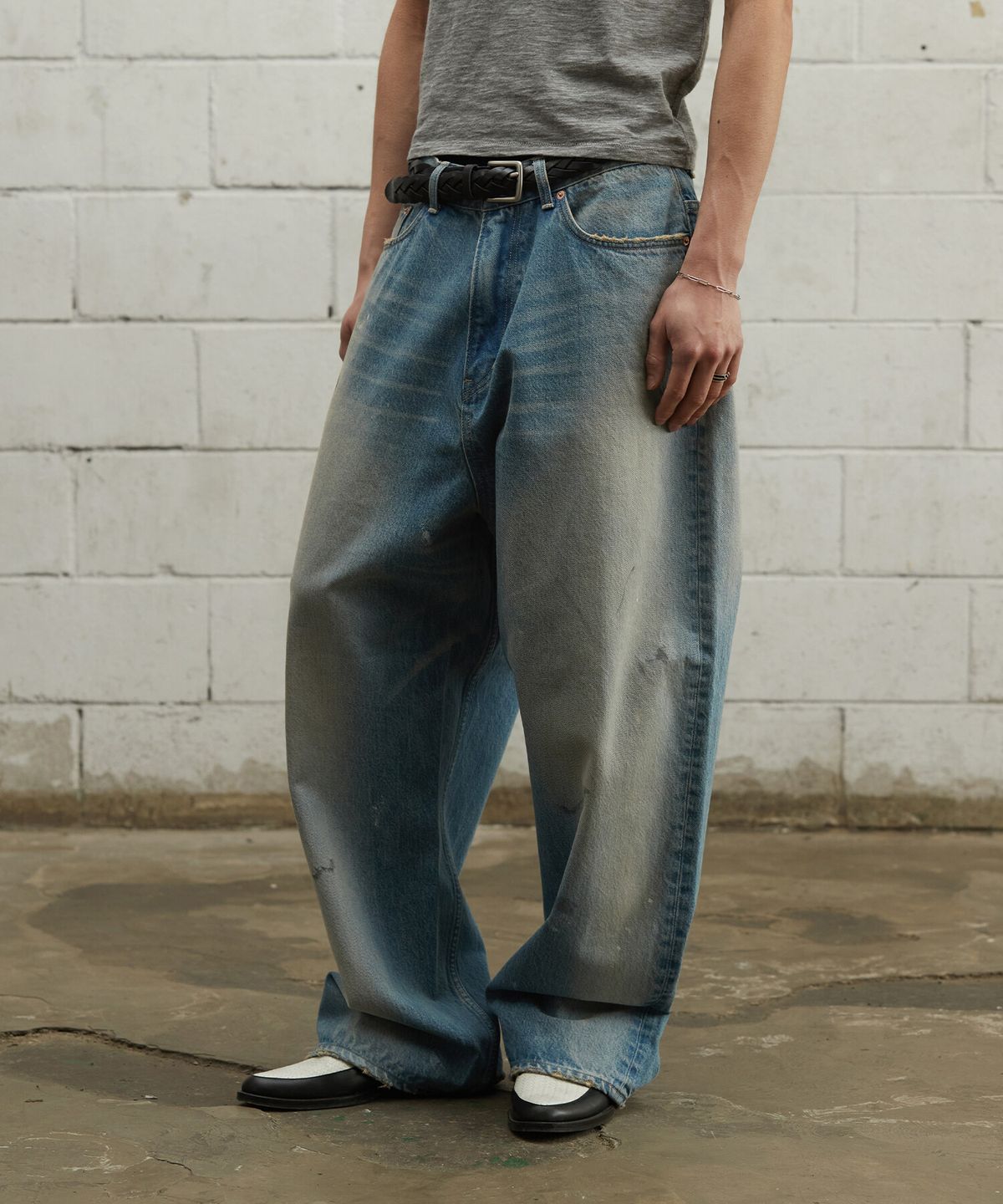 크래키(KRAKKI) [Men] A-Wide Denim_L/Indigo [KR265PMN442]
