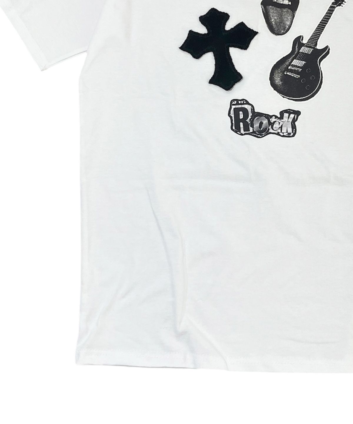 스케이터락(SK8ER ROCK) Rock Cross Collage T-Shirt ((White))