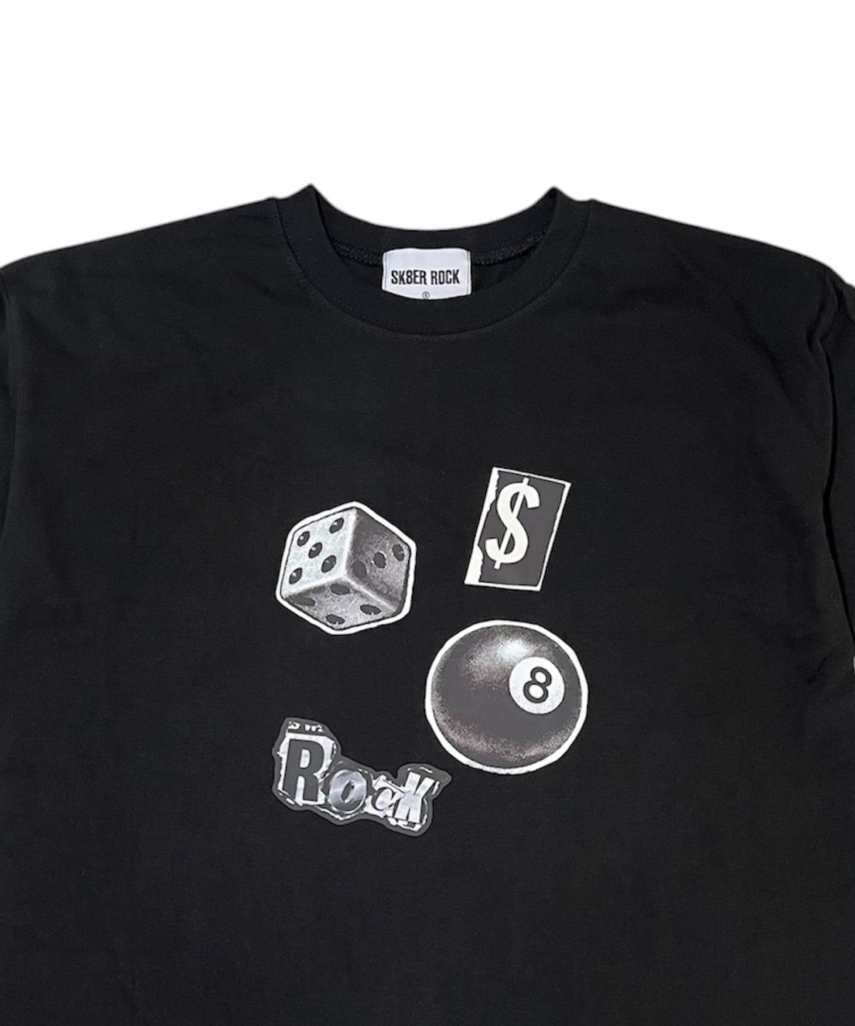 스케이터락(SK8ER ROCK) All In 8 Collage T-Shirt ((Black))