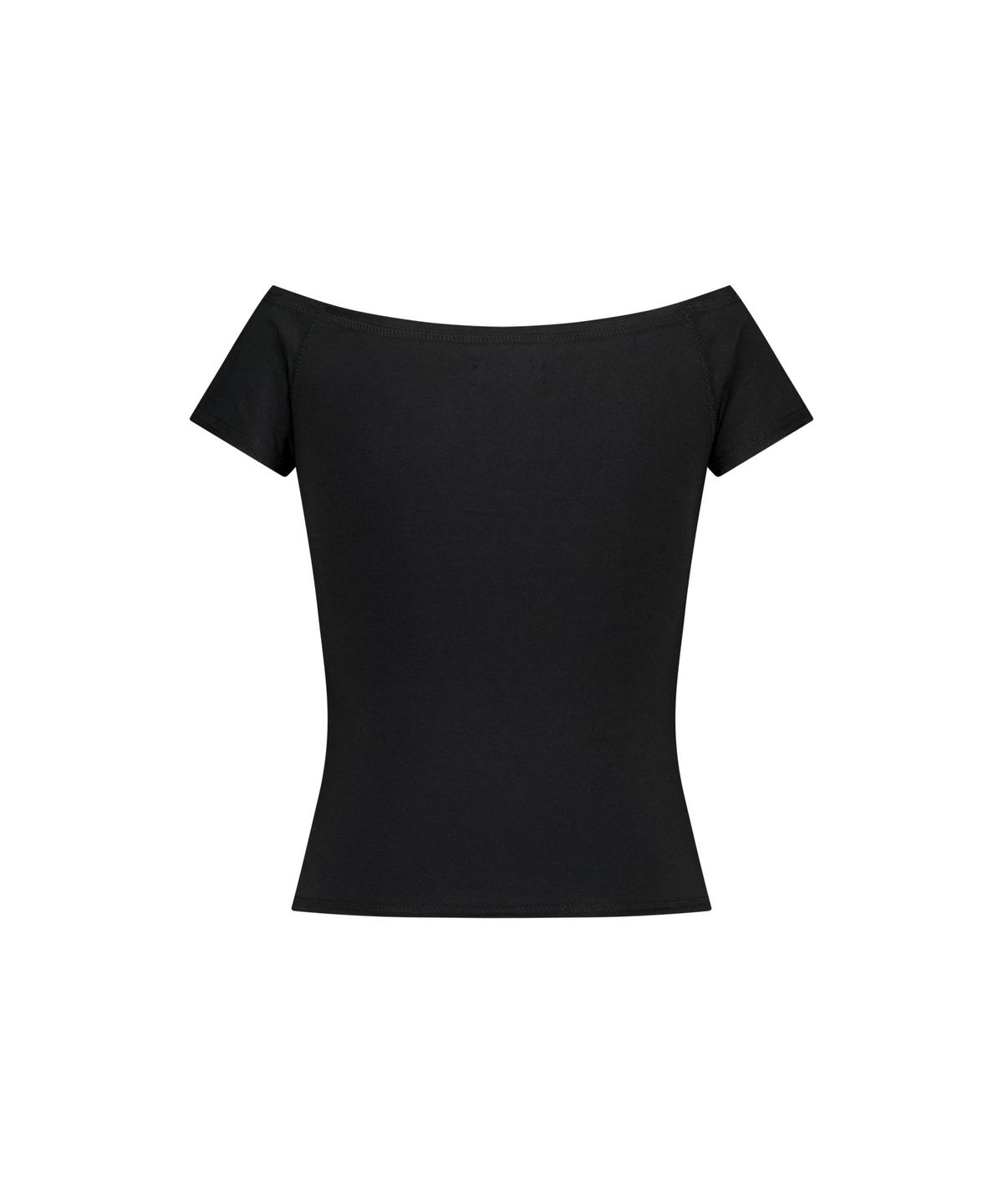 에즈이프 캘리(ASIF CALIE) SUNSET RAW EDGE OFF SHOULDER T-SHIRT BLACK
