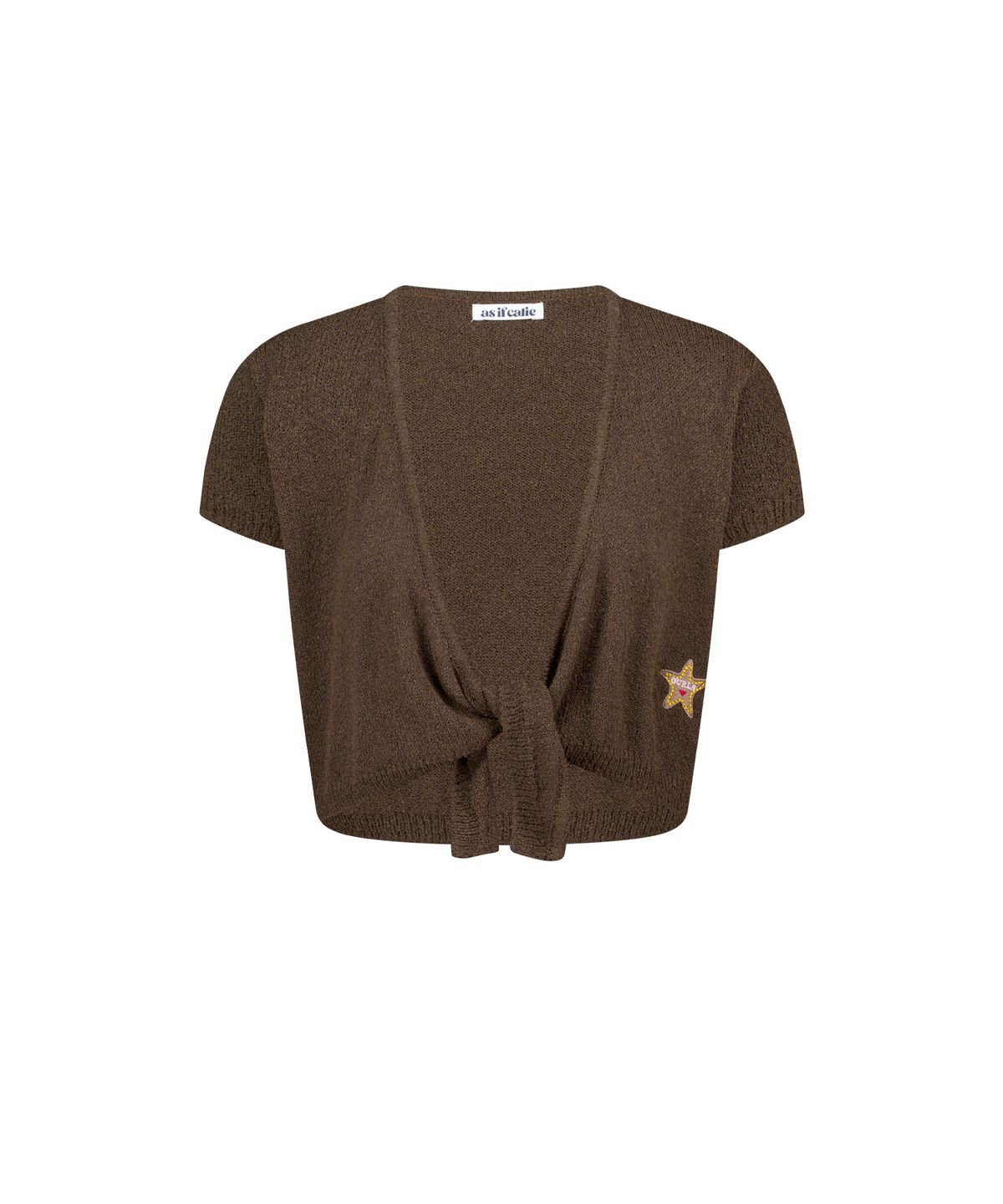 에즈이프 캘리(ASIF CALIE) CROPPED KNIT BOLERO SET BROWN