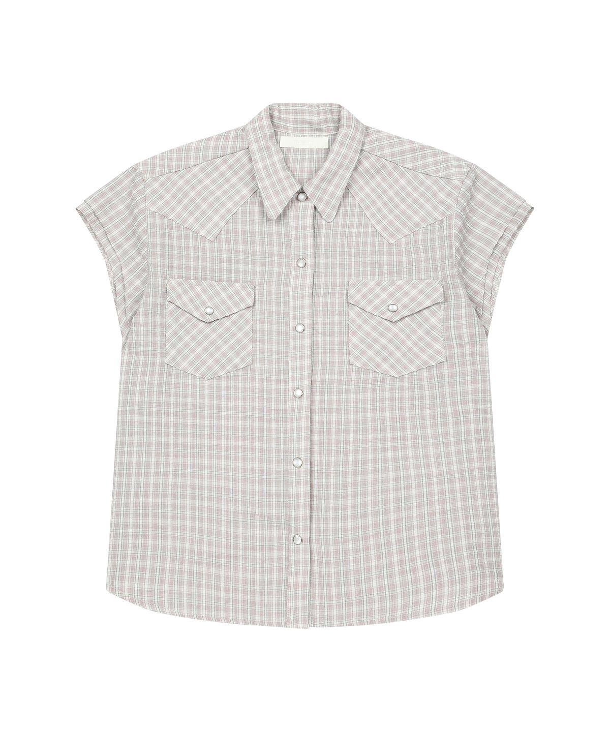 오헤시오(OHESHIO) LAYERED WESTERN CHECK SHIRT, PINK