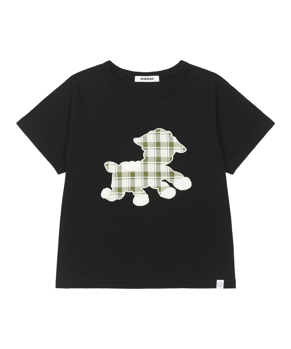 오헤시오(OHESHIO) LITTLE SHEEP PATCH T-SHIRT, BLACK