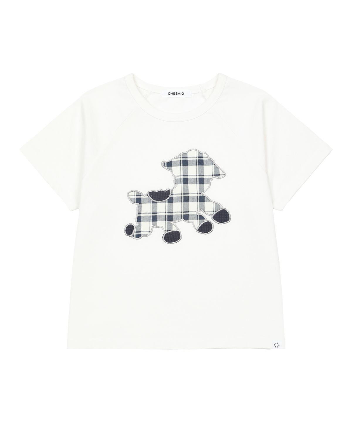 오헤시오(OHESHIO) LITTLE SHEEP PATCH T-SHIRT, WHITE
