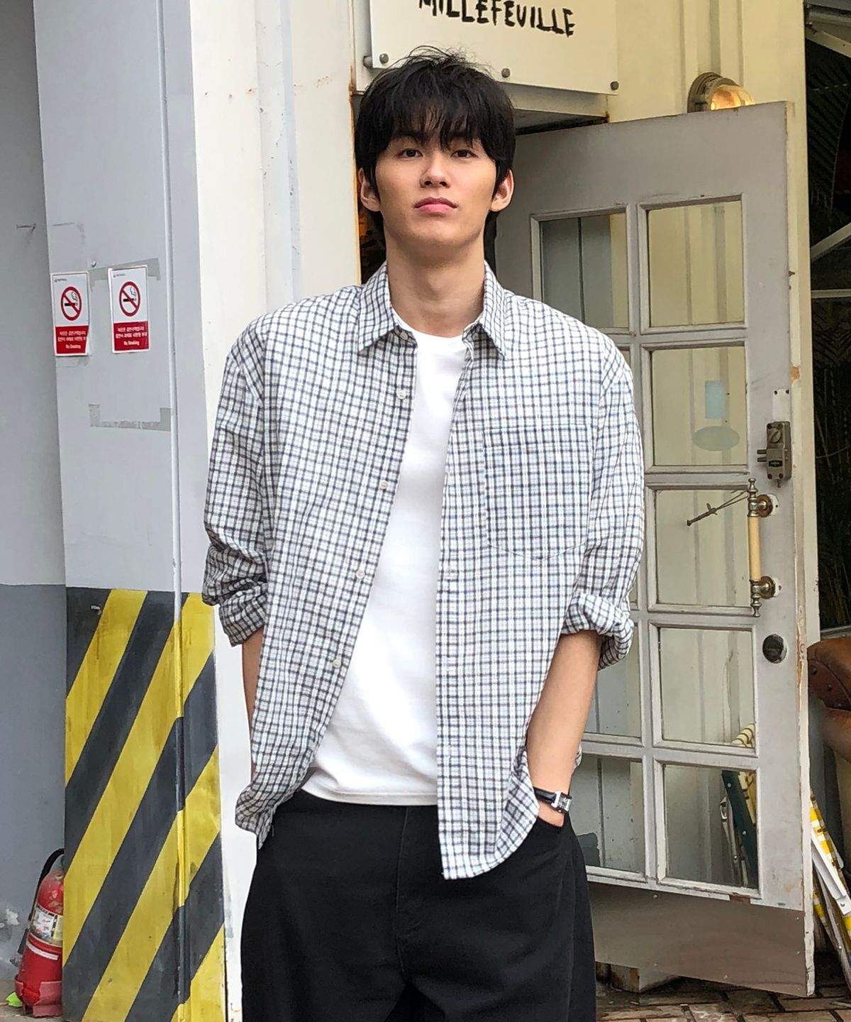 데이(THEY) [썸머] 시어서커 데일리 체크 셔츠_3 COLOR