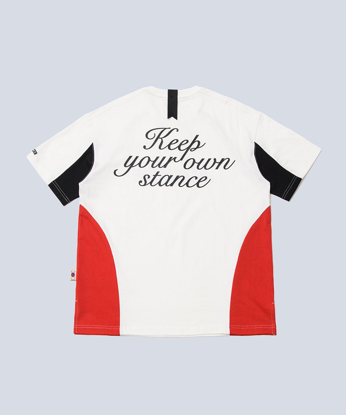 스텐스 서울(STANCE SEOUL) SLOGAN COLOR BLOCK TOP (OFF WHITE)