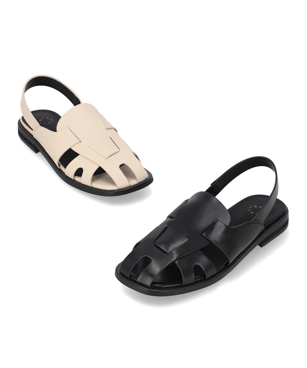 엘칸토(ELCANTO) 인텐스 여성 와이드 크로스 플랫샌들 1.5cm LCWW15I626