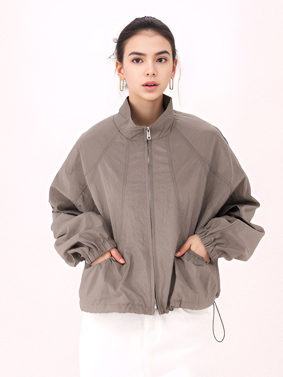 아쿠드(ACUD) Light Sheer Wind Jumper _Brown
