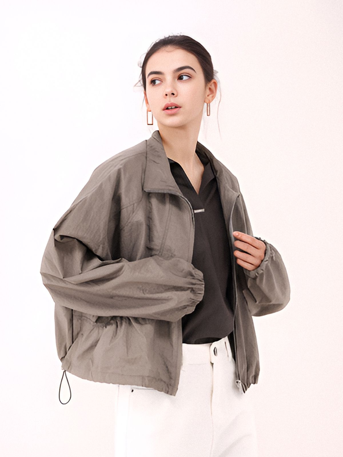 아쿠드(ACUD) Light Sheer Wind Jumper _Brown