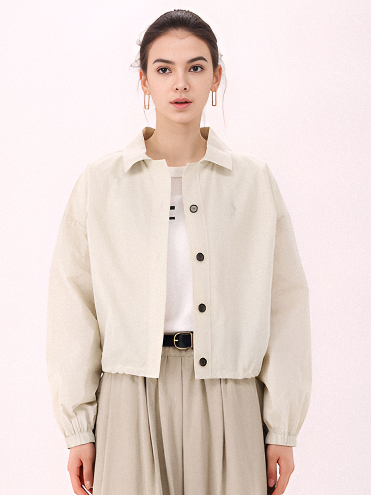 아쿠드(ACUD) Crispy Cropped Shirt _Mt.Green