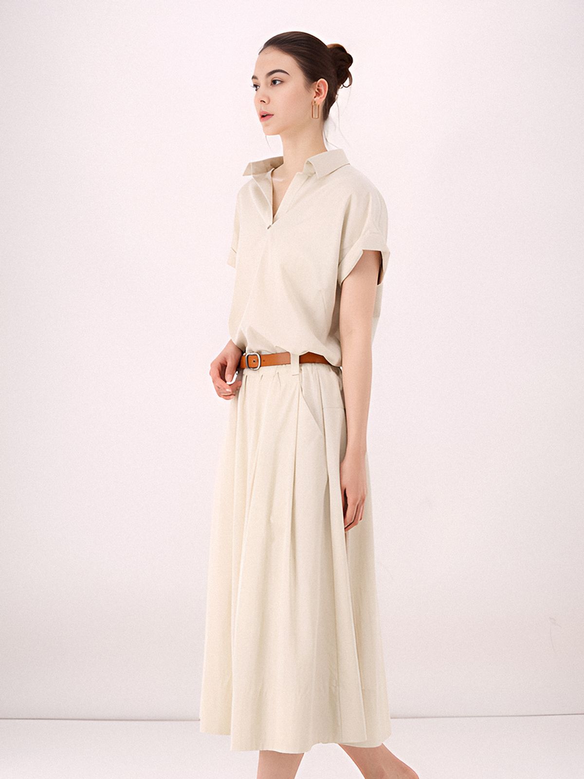 아쿠드(ACUD) Half Sleeve Glossy Set-up _L.Beige