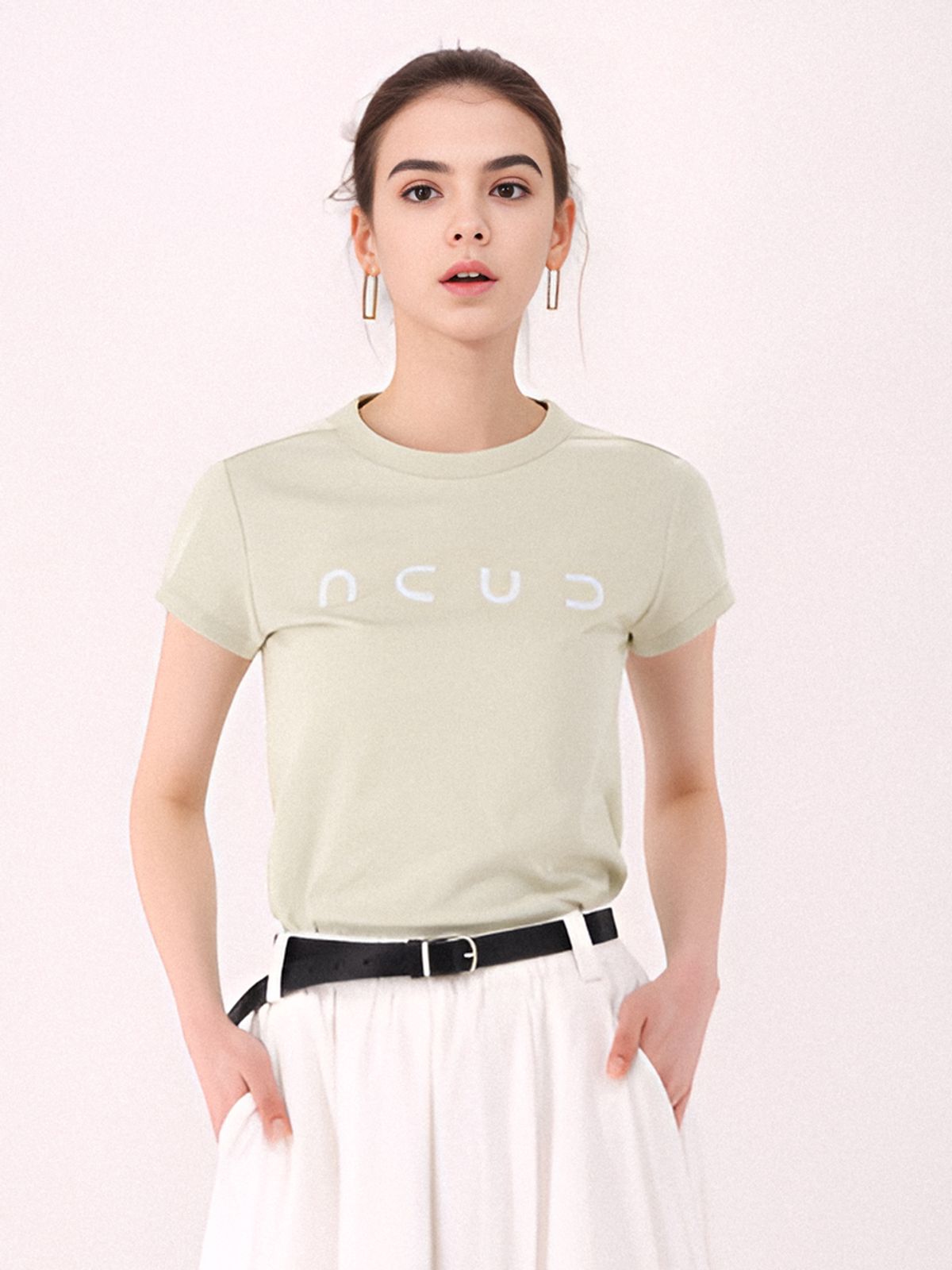 아쿠드(ACUD) Logo Slim Croped T-shirt _Mt.Green