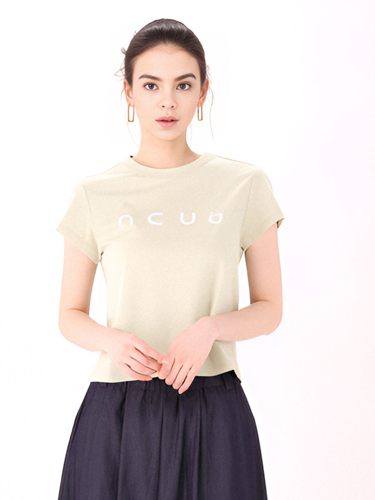 아쿠드(ACUD) Logo Slim Croped T-shirt _Mt.Green