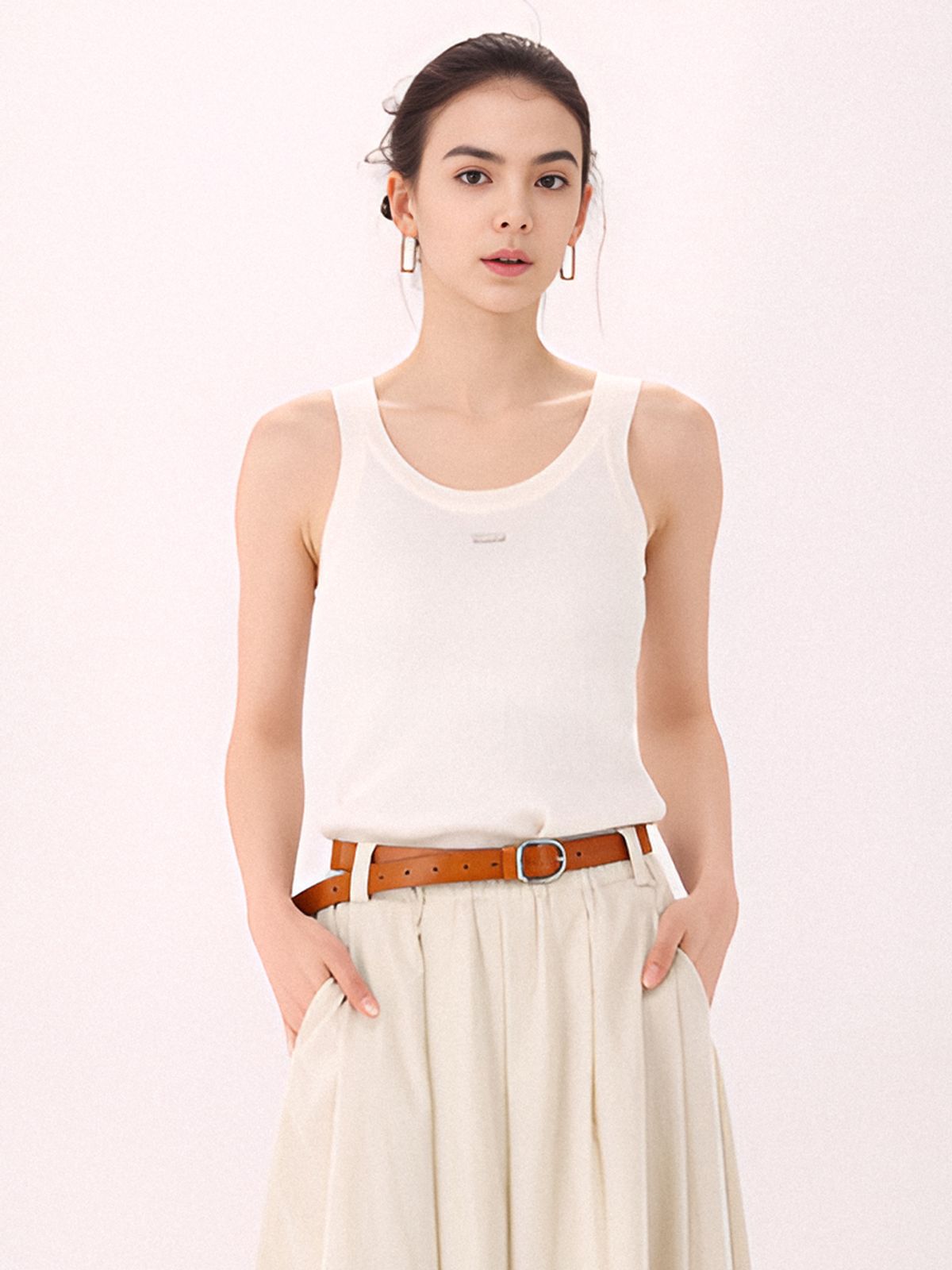 아쿠드(ACUD) Sleeveless Ribbed Knit _Ivory