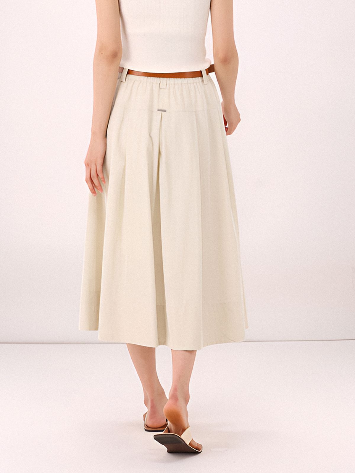 아쿠드(ACUD) Barrel Volume Skirt _L.Beige