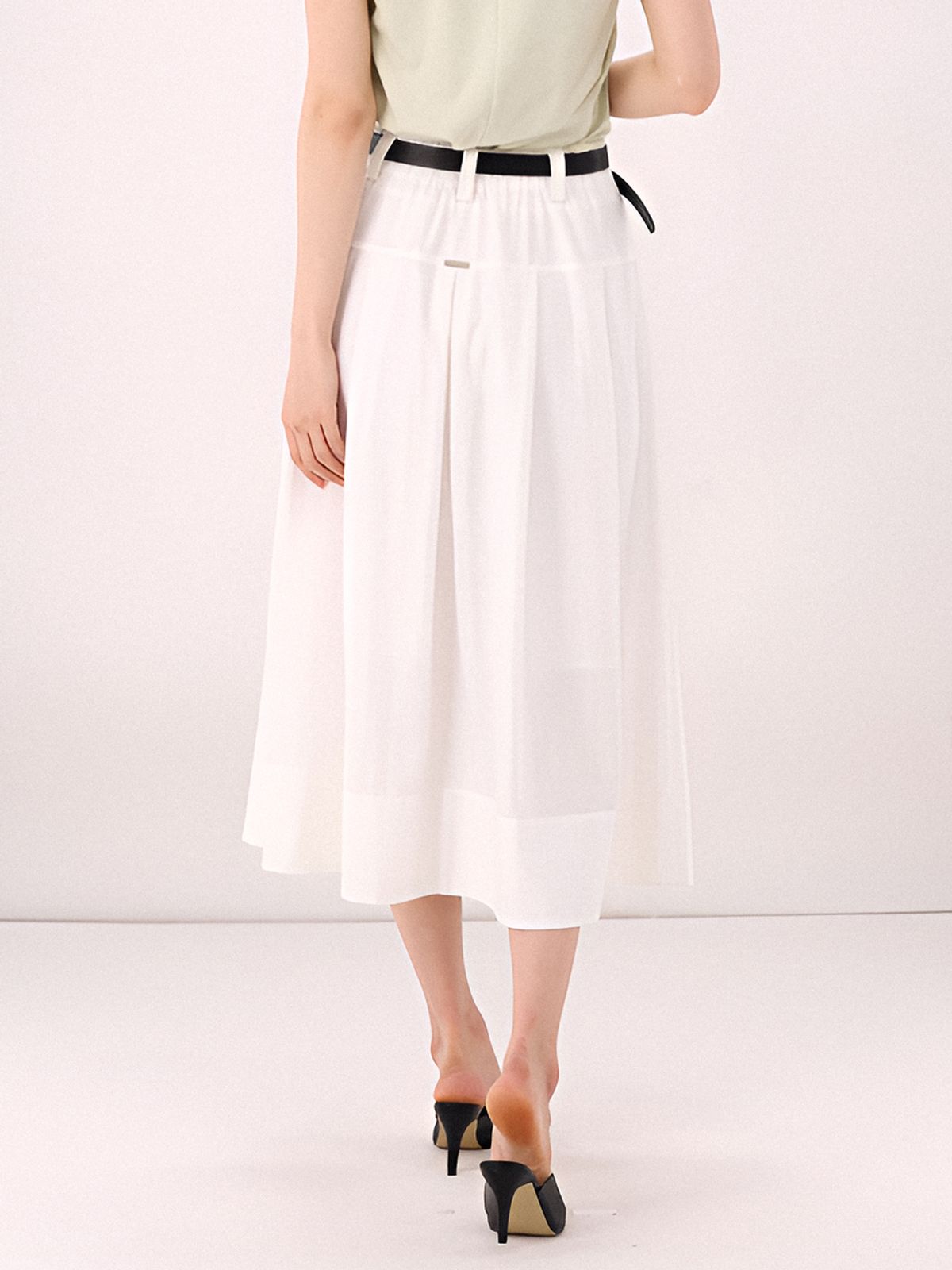 아쿠드(ACUD) Barrel Volume Skirt _Ivory