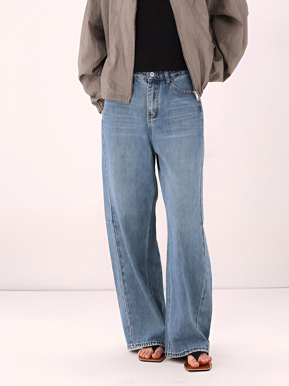 아쿠드(ACUD) Semi Barrel Denim Pants