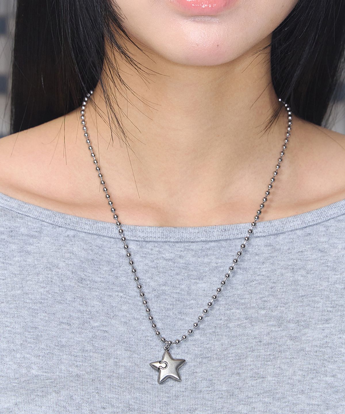 키이비(KIIBI) vintage star symbol necklace silver
