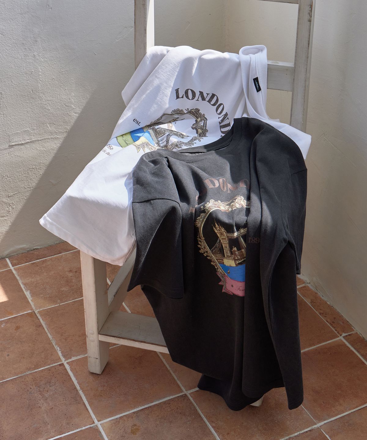 런던다다(LONDONDADA) London-bridge Oversized T-shirt, WHITE
