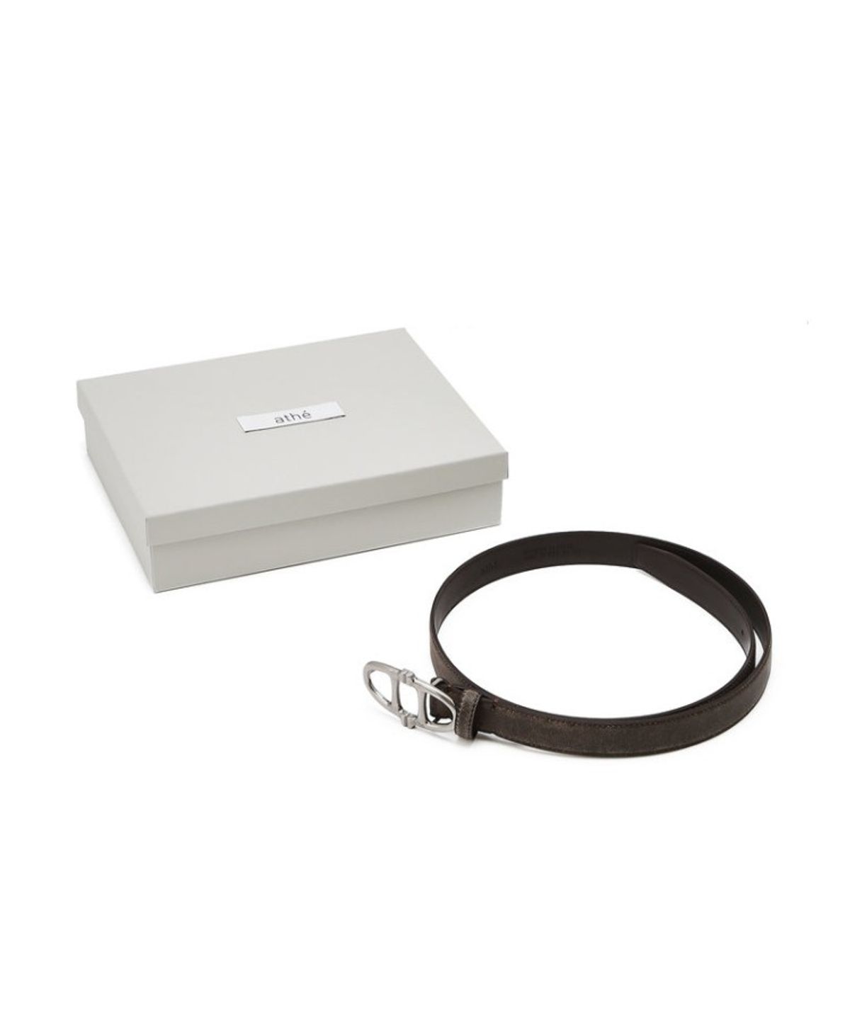 아떼 바네사브루노(ATHE VANESSABRUNO) 브라운 25MM 더블에이 투톤레더 벨트 AABE6F030W3