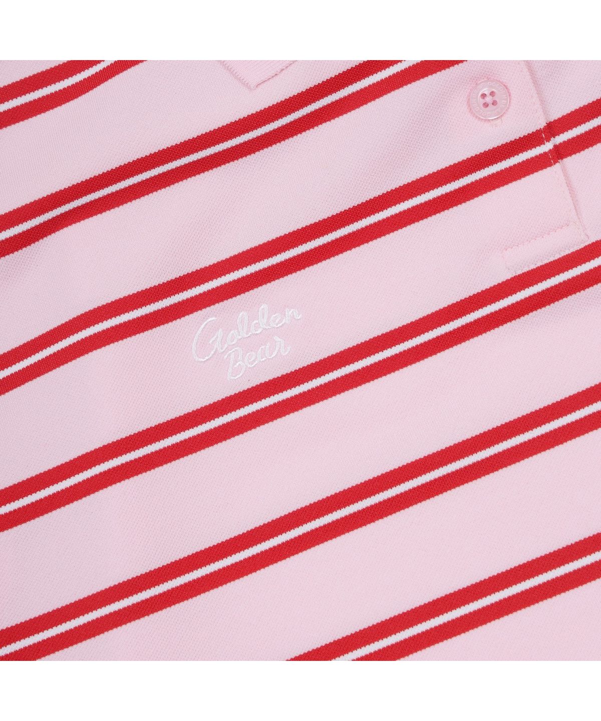 골든베어(GOLDEN BEAR) (W) Striped Pique T-shirt G5TAM26421PIX