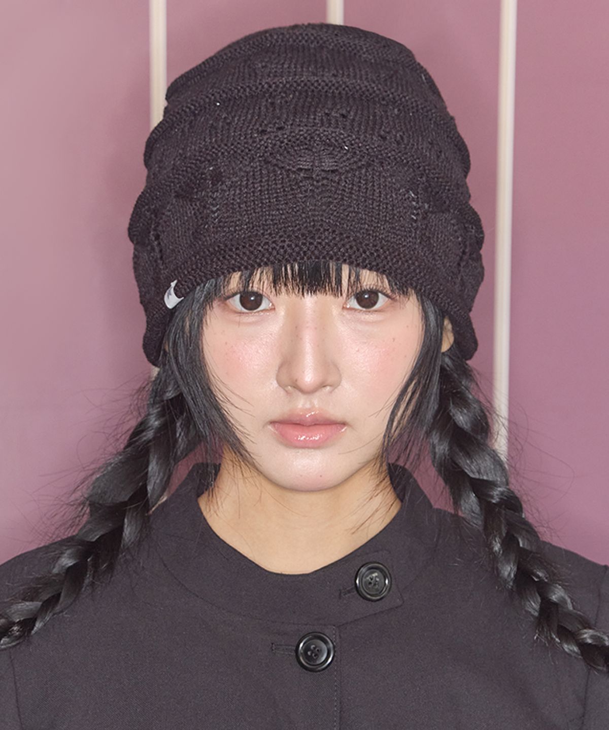 키이비(KIIBI) nostalgic knit beanie black