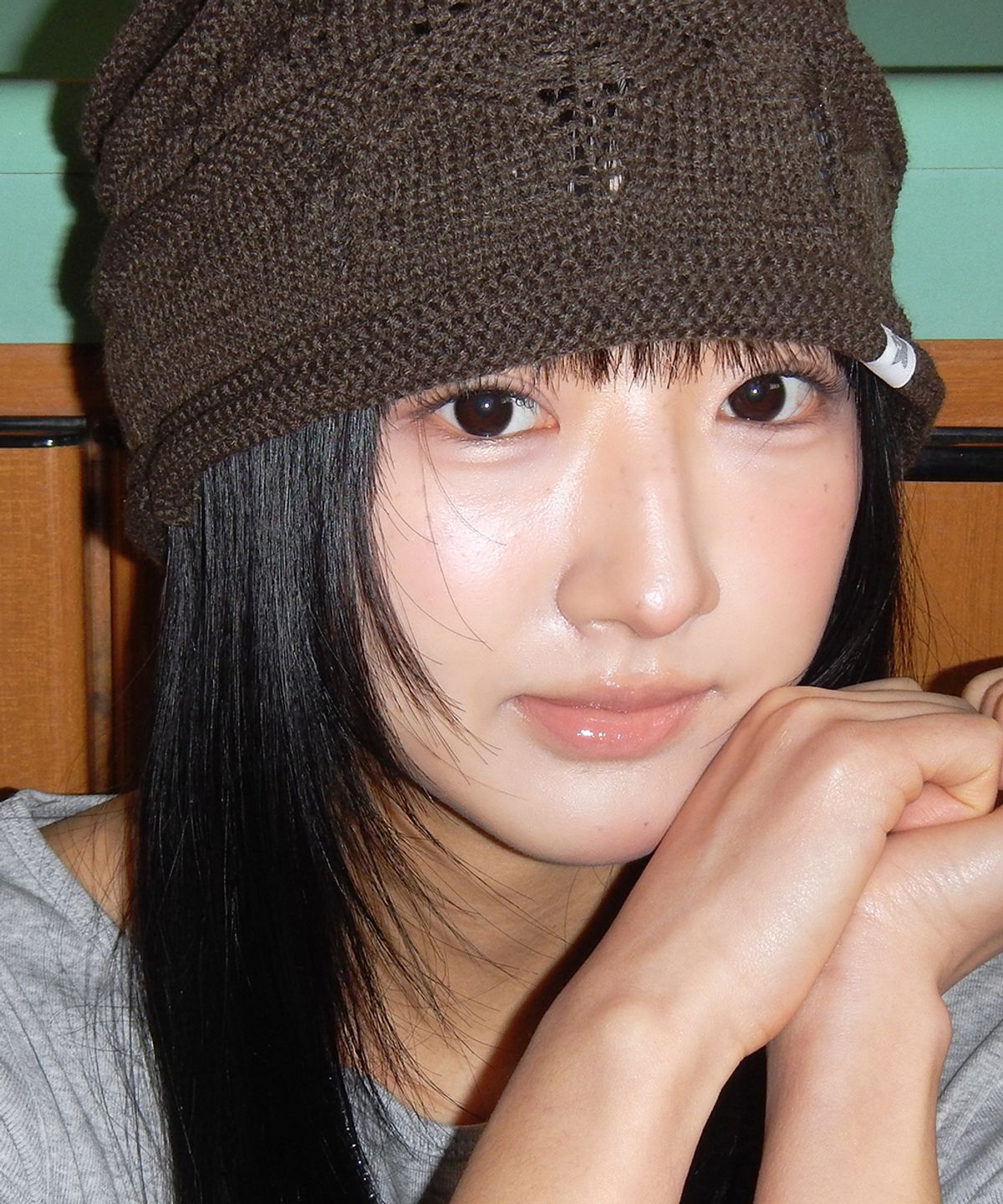 키이비(KIIBI) nostalgic knit beanie dark brown
