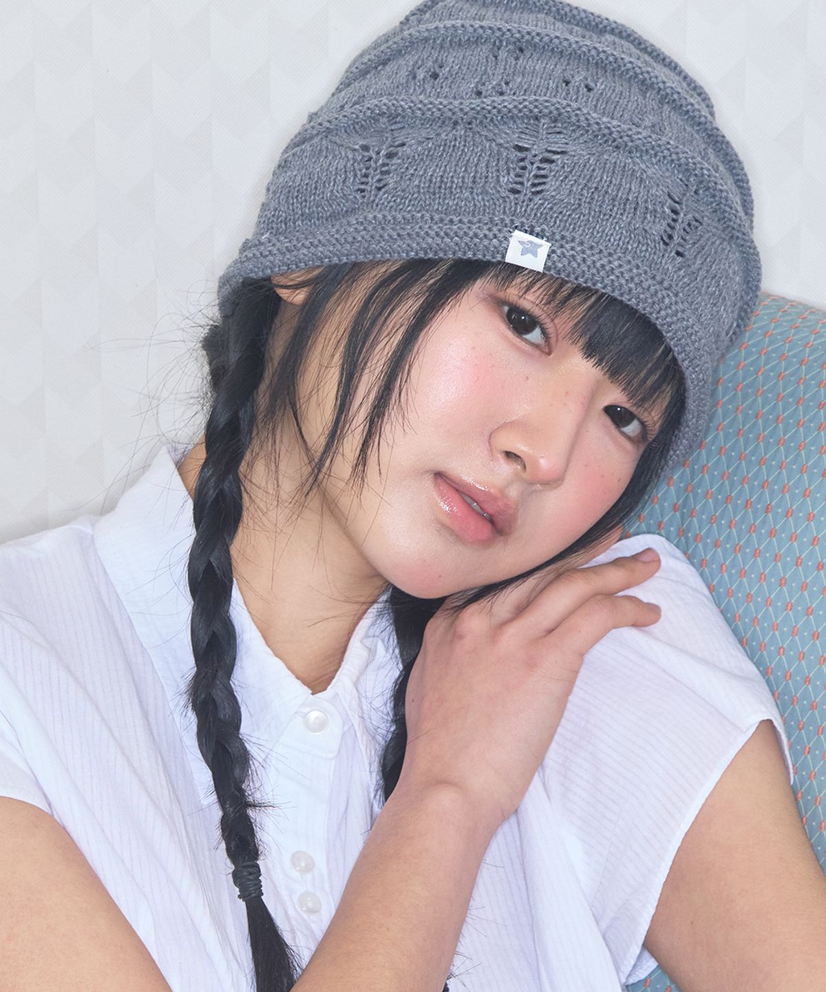 키이비(KIIBI) nostalgic knit beanie grey