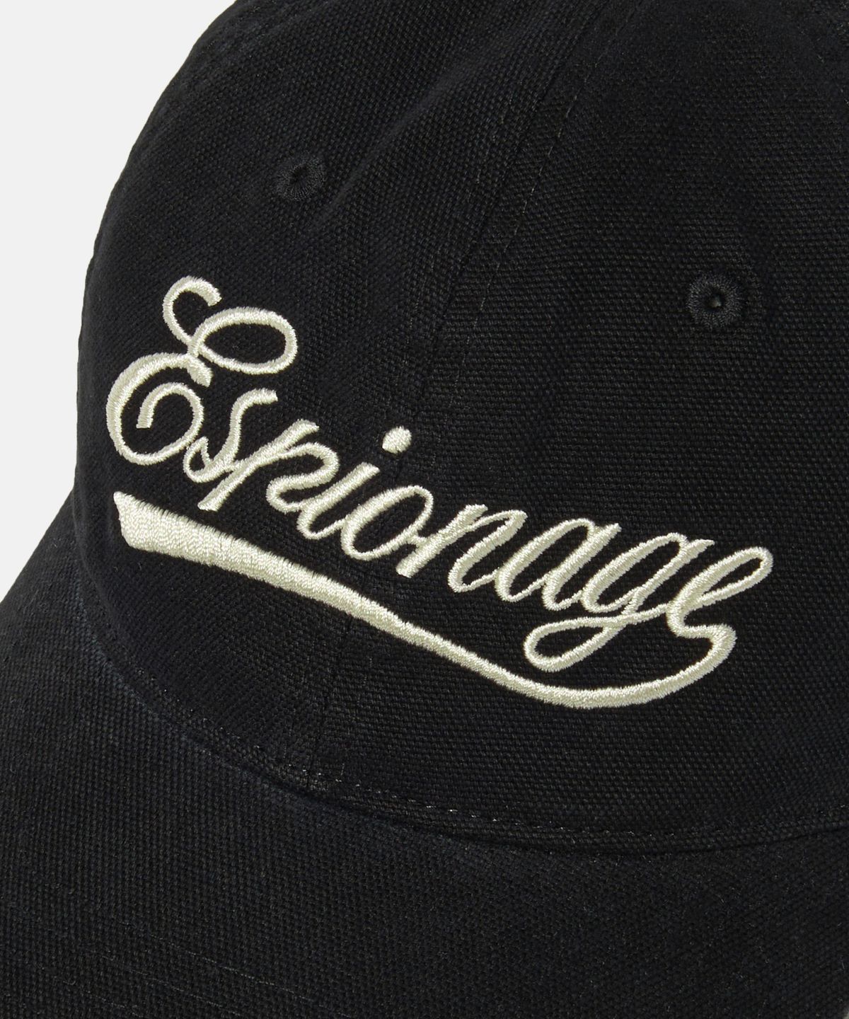 에스피오나지(ESPIONAGE) Script Logo Vintage Cap Black