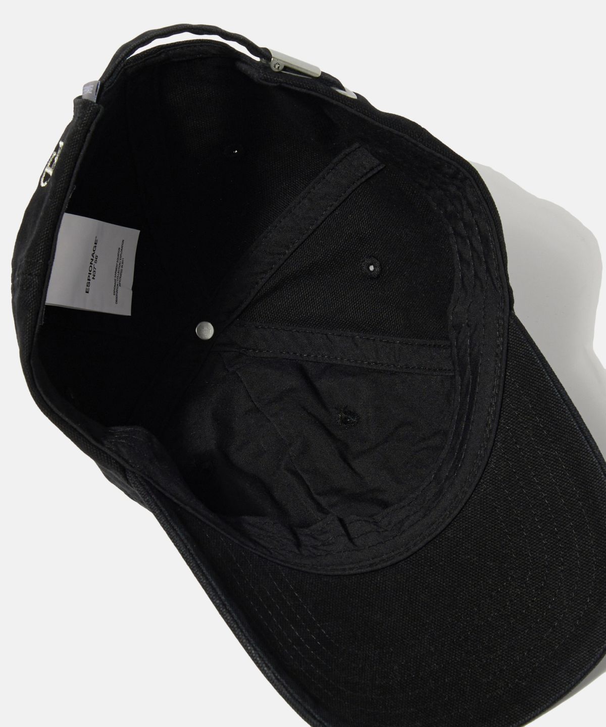 에스피오나지(ESPIONAGE) Script Logo Vintage Cap Black