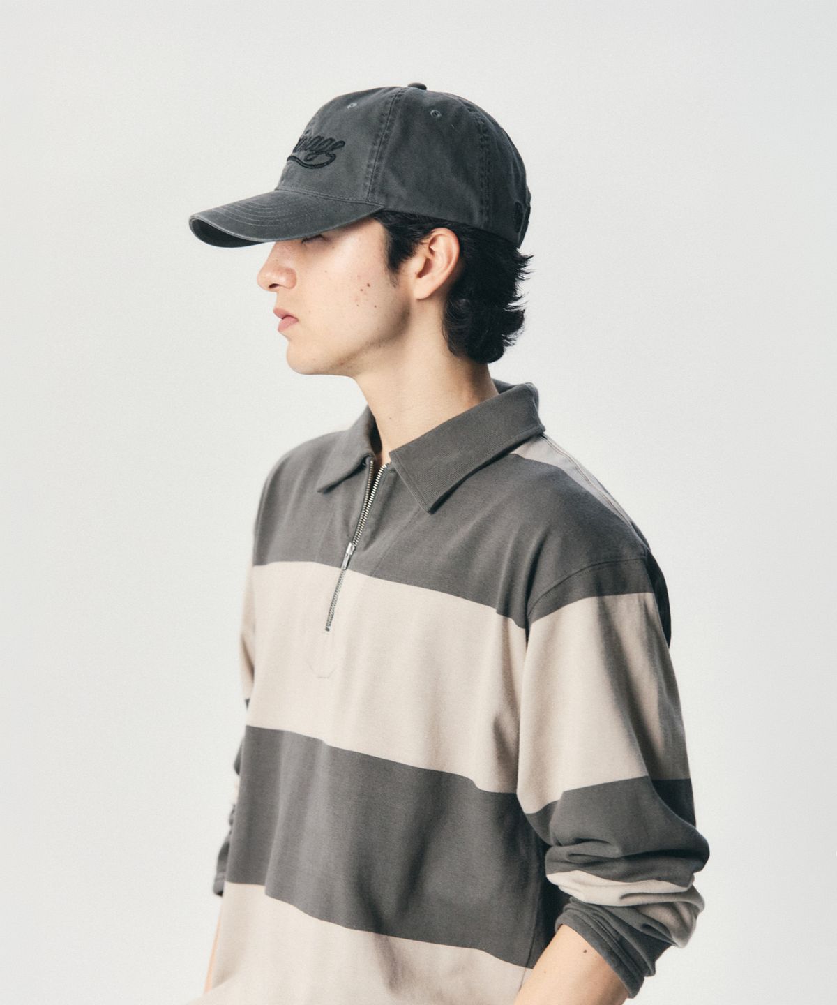 에스피오나지(ESPIONAGE) Script Logo Vintage Cap Grey