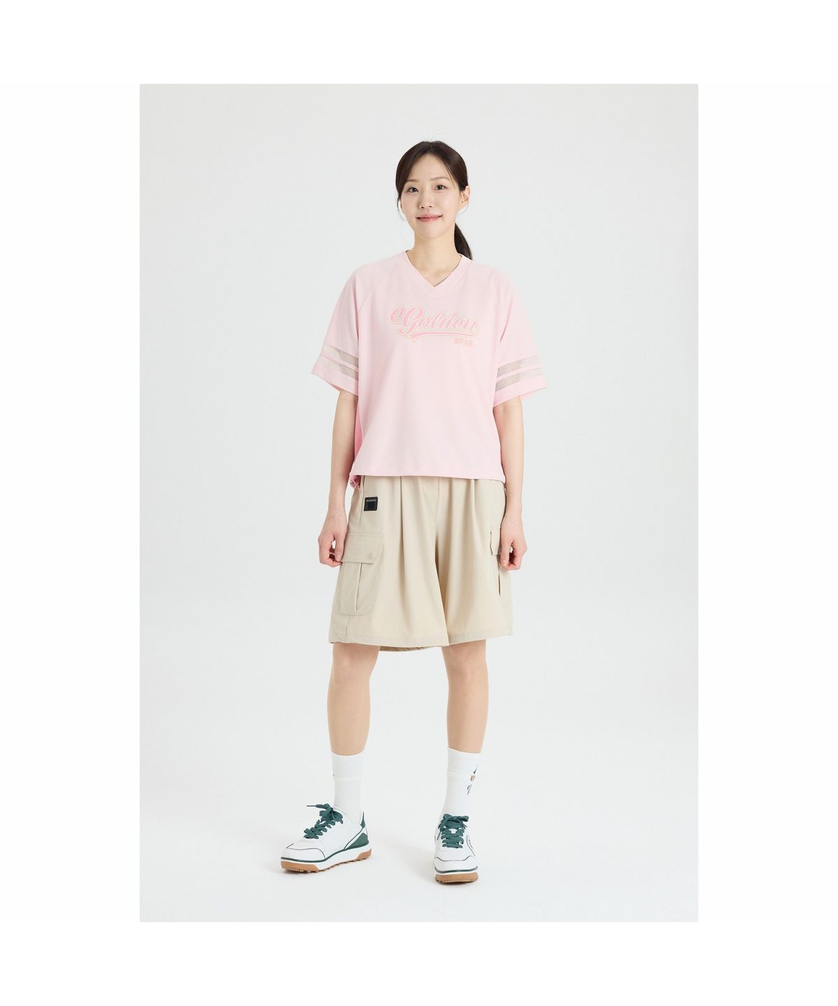 골든베어(GOLDEN BEAR) (W) Bermuda Woven Pants G5PAM26401BEX