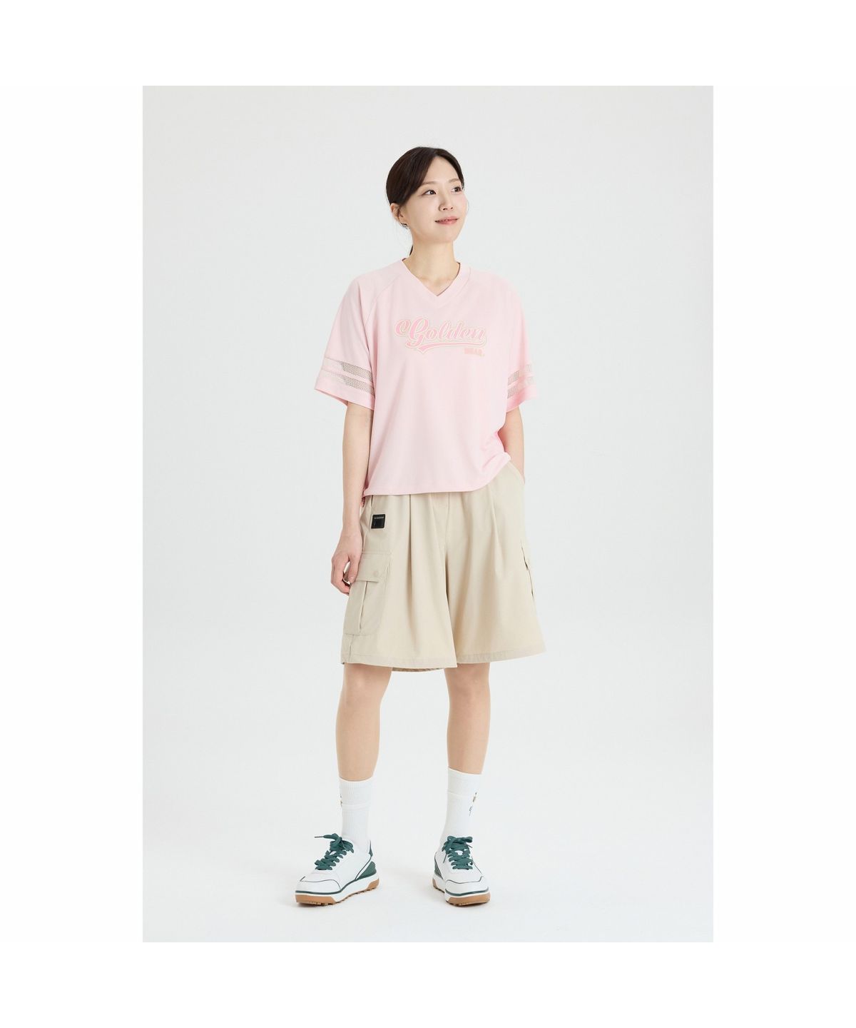 골든베어(GOLDEN BEAR) (W) Bermuda Woven Pants G5PAM26401BEX