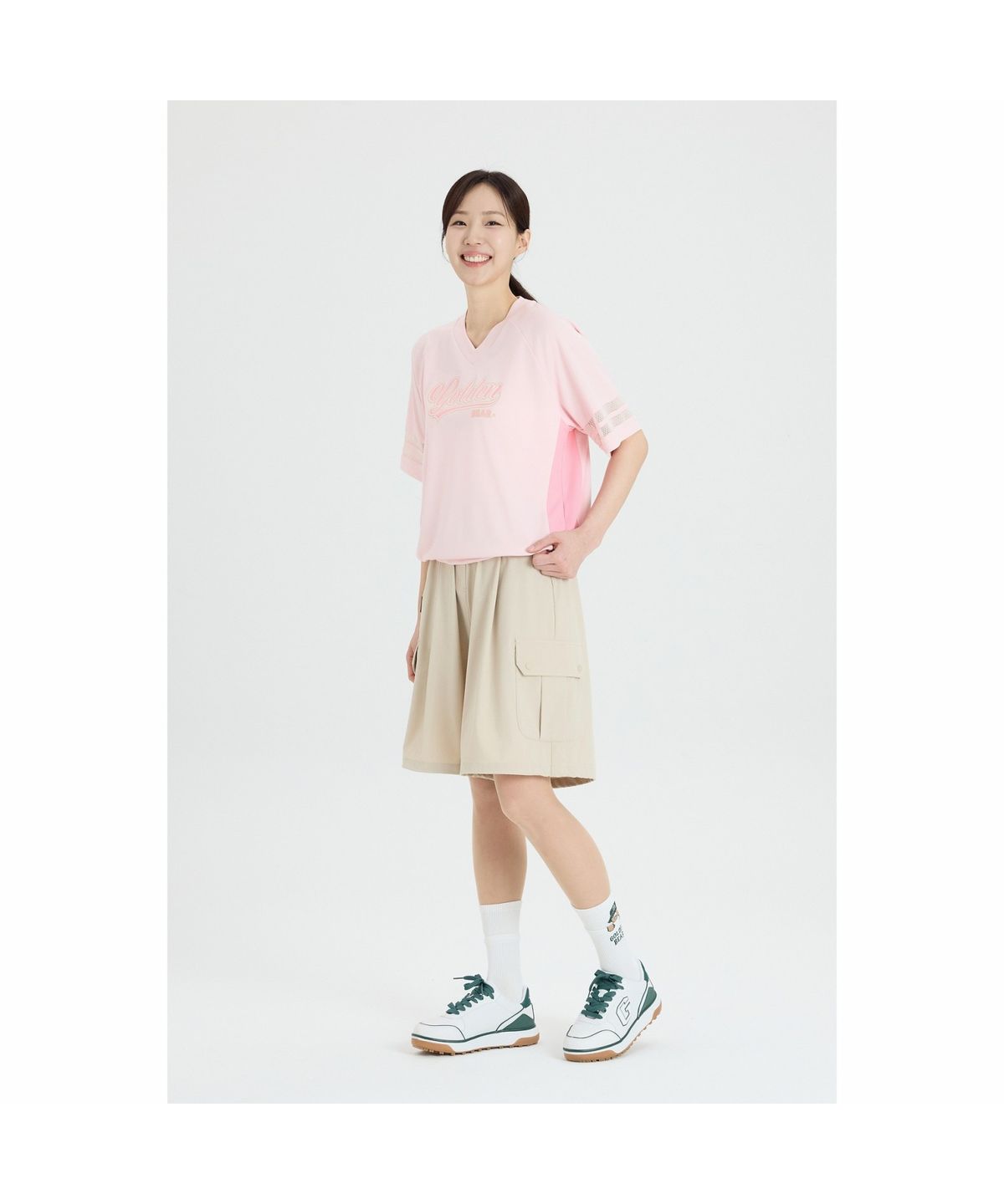 골든베어(GOLDEN BEAR) (W) Bermuda Woven Pants G5PAM26401BEX