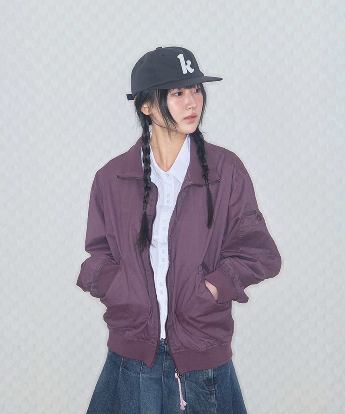 키이비(KIIBI) k-logo applique cap black