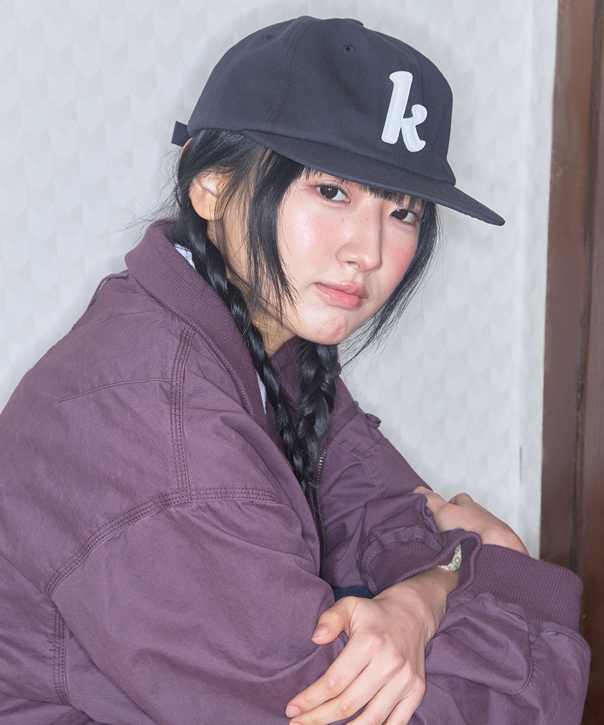 키이비(KIIBI) k-logo applique cap black