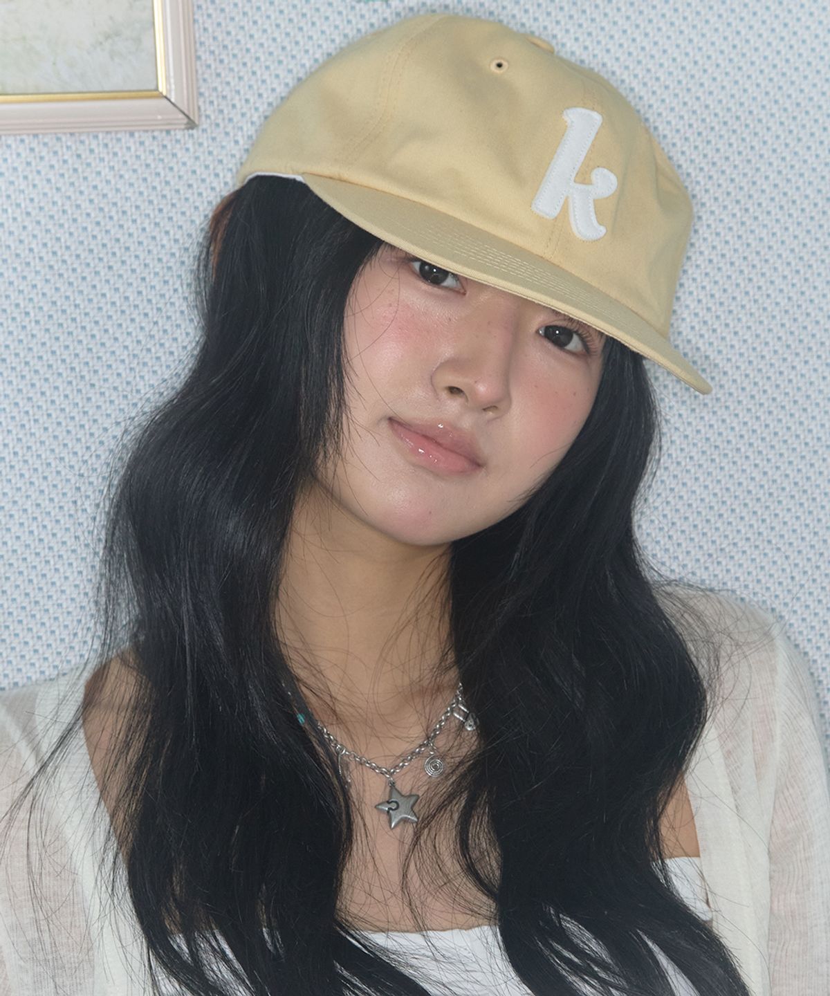 키이비(KIIBI) k-logo applique cap yellow