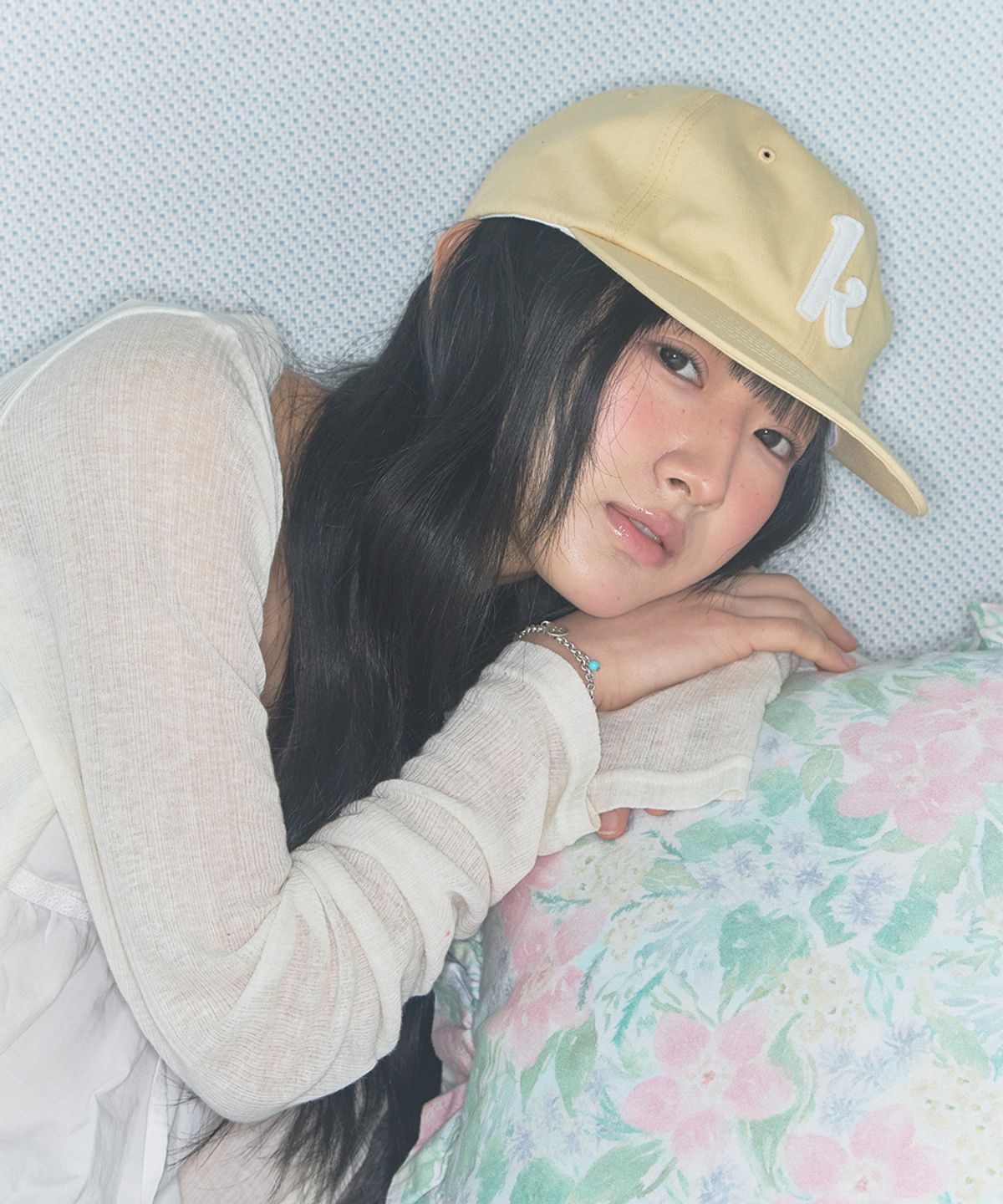 키이비(KIIBI) k-logo applique cap yellow