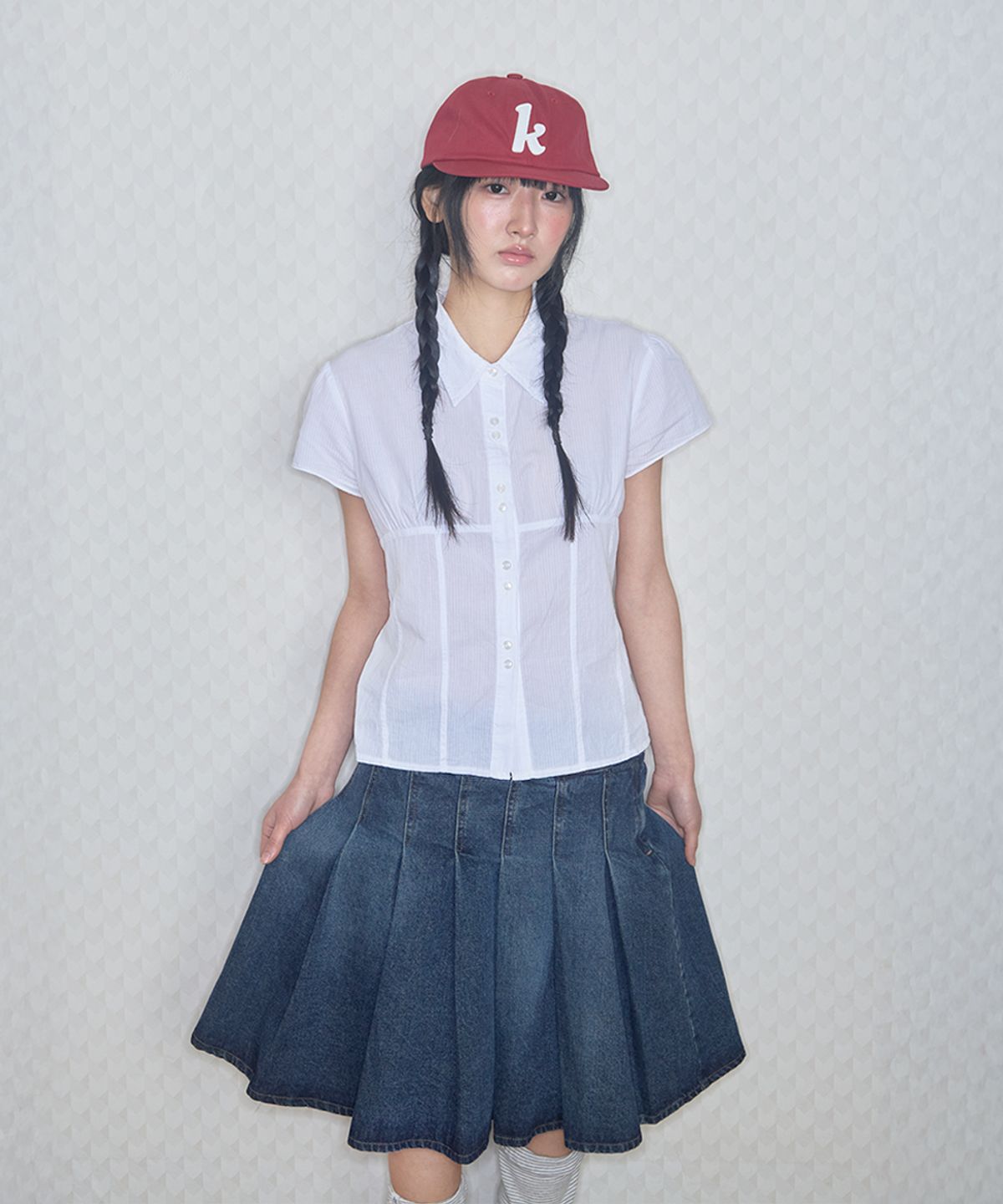 키이비(KIIBI) k-logo applique cap red