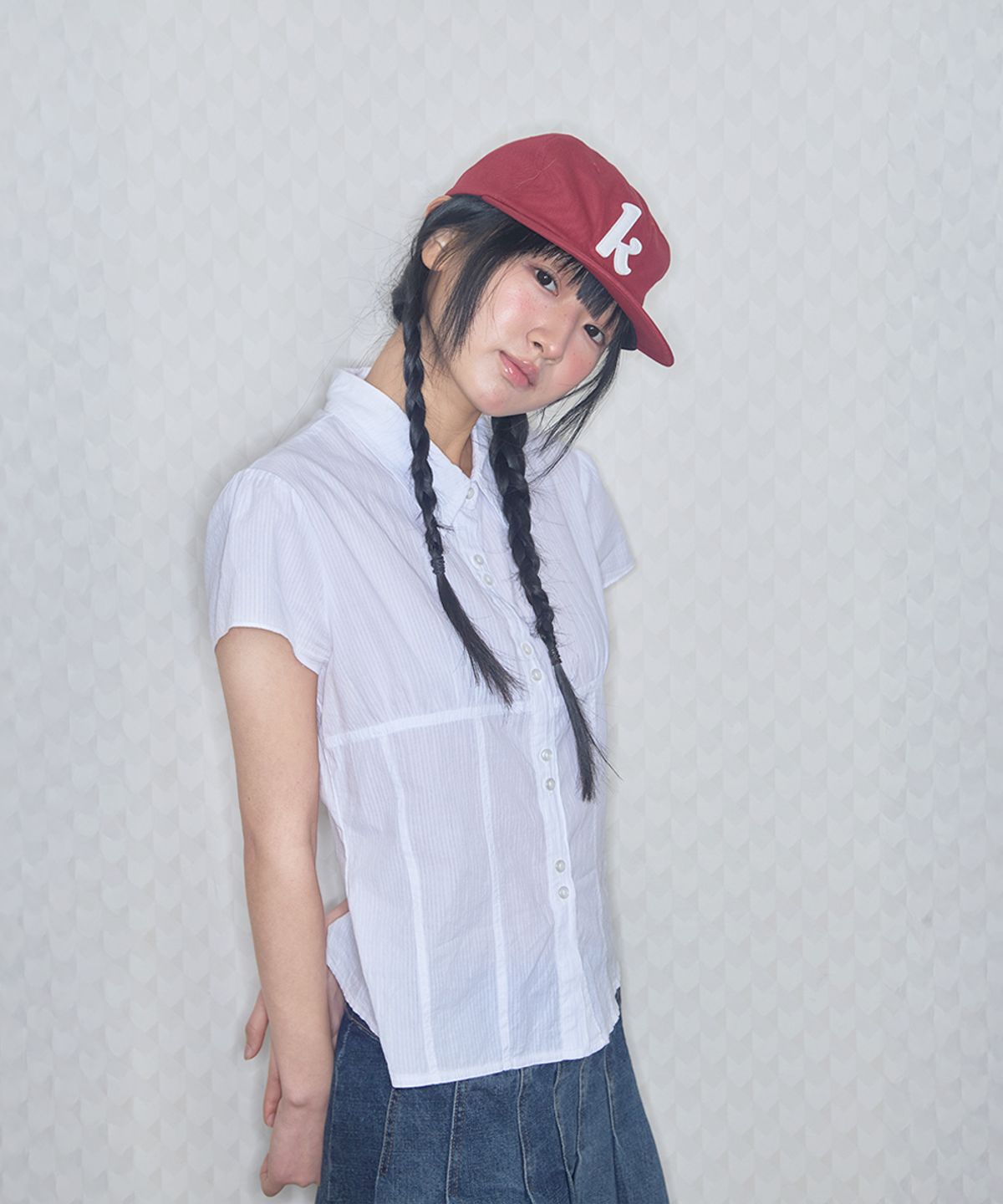 키이비(KIIBI) k-logo applique cap red