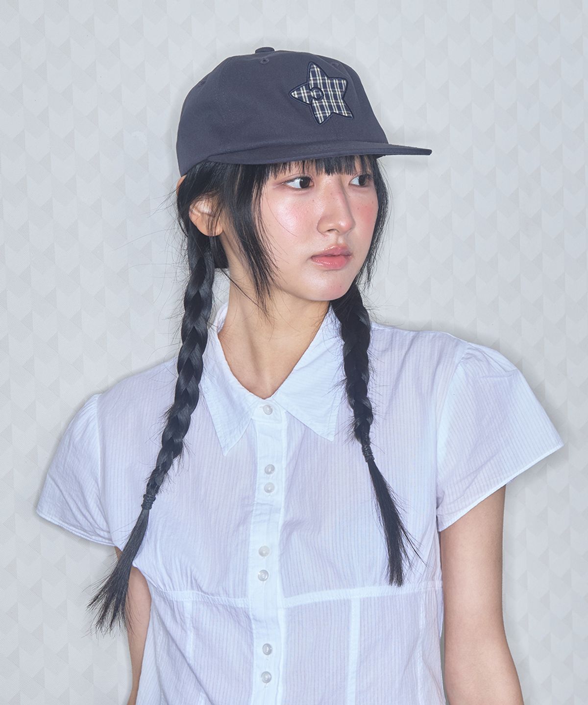 키이비(KIIBI) star symbol patch cap navy